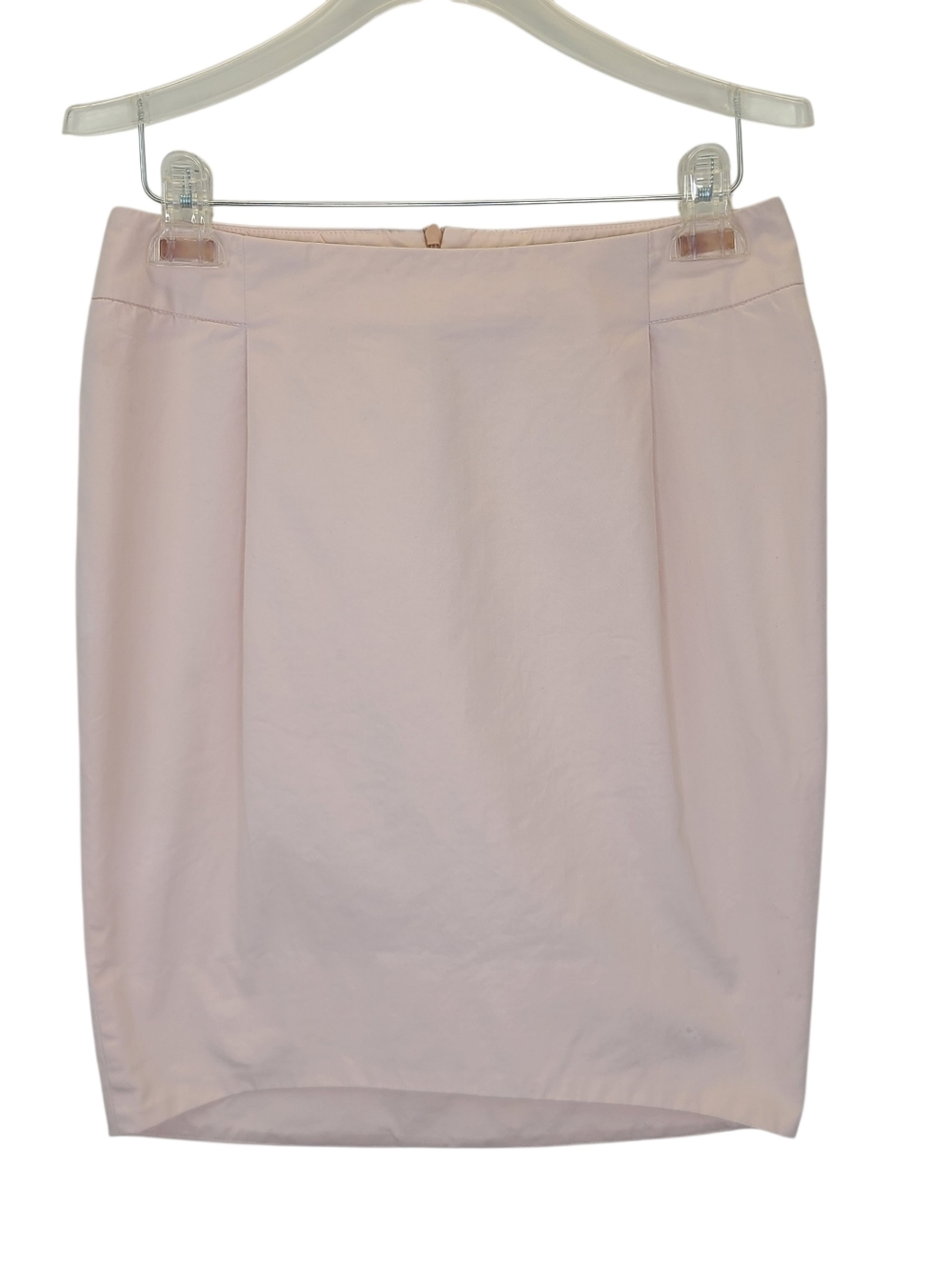 Red Valentino Pale Pink Pleated Pencil Skirt Cotton Made In Italy 40 Small